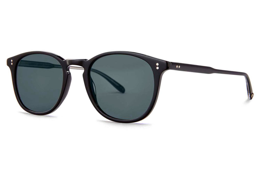 Garrett Leight - Kinney Sunglasses Black with Semi-Flat Pure Blue Smoke Lenses