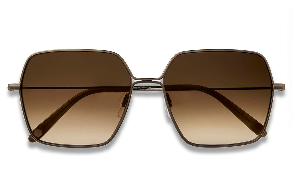 Garrett Leight - Meadow Sunglasses Antique Gold-Vintage Burnt Tortoise with Brunette Gradient Lenses