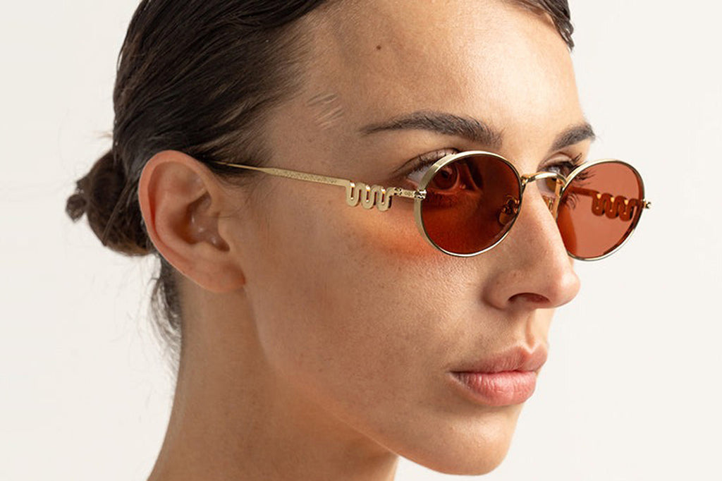 Tejesta® Eyewear - Snake Eyes Sunglasses Yellow Gold Women