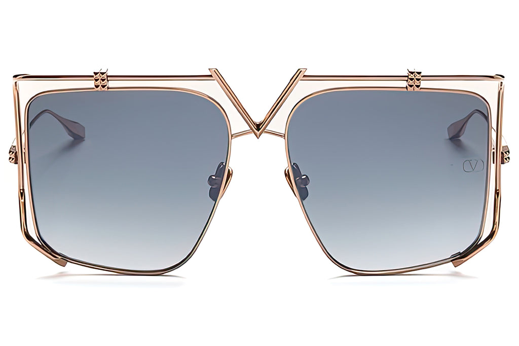 Valentino® Eyewear - V-Light Sunglasses Rose Gold with Dark Grey Gradient Lenses