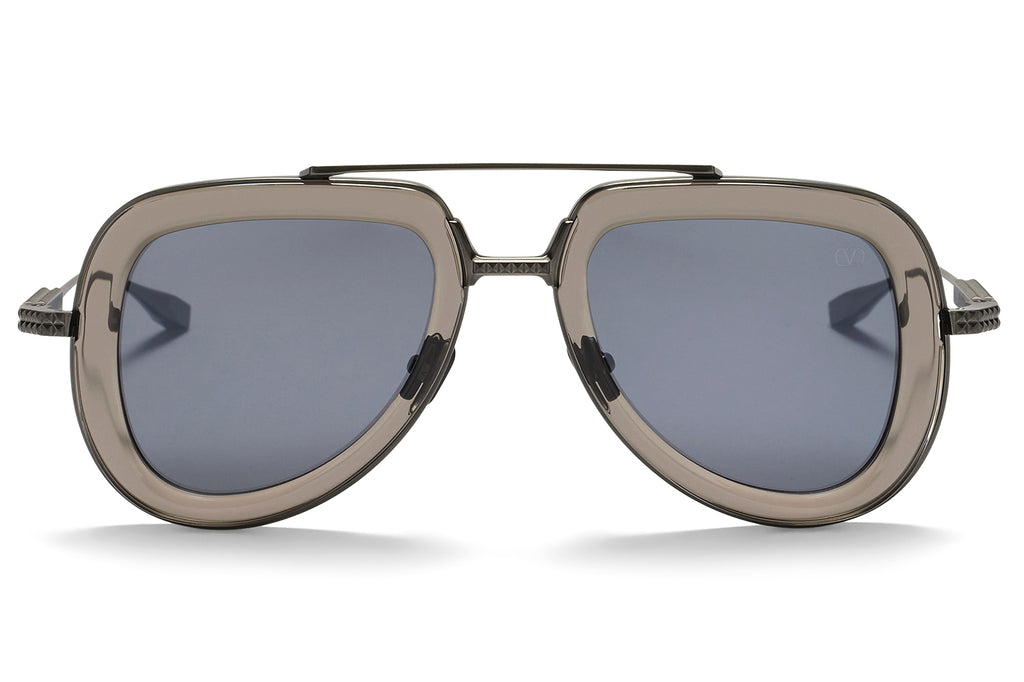Valentino® Eyewear - V-Lstory Sunglasses Crystal Black & Brushed Black with Dark Grey Lenses