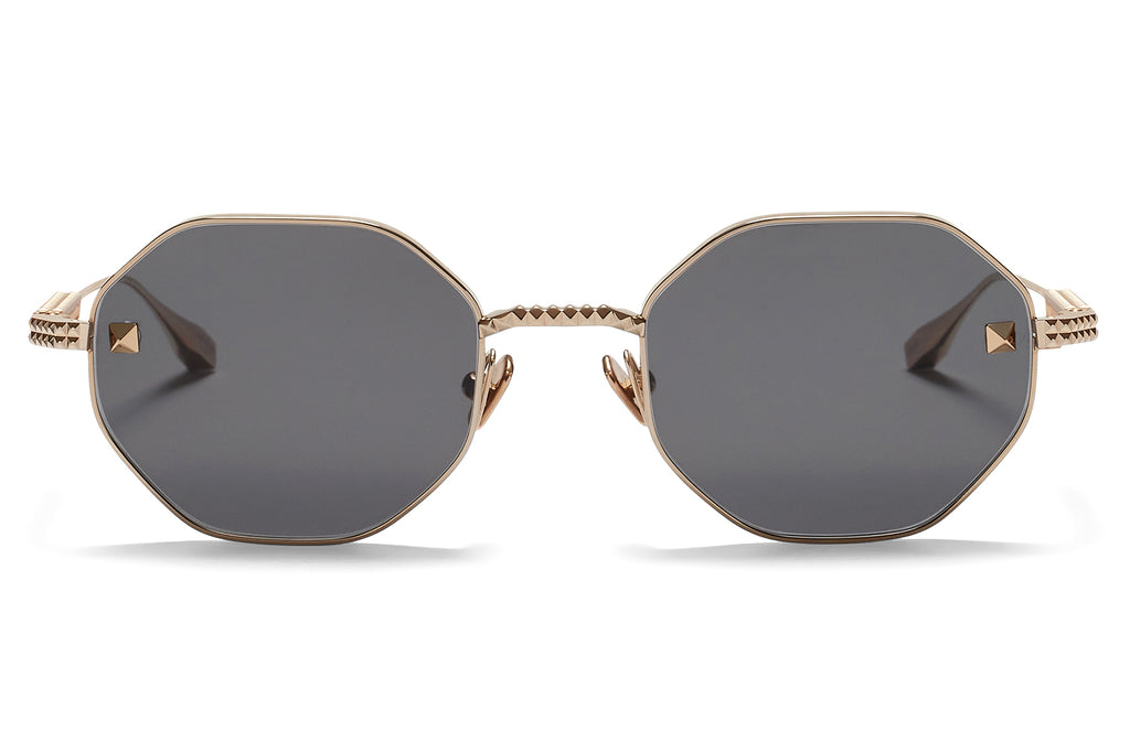 Valentino® Eyewear - V-Stud Sunglasses White Gold with Dark Grey Lenses