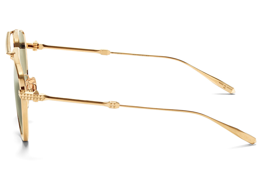 Valentino® Eyewear - V-Stud II Sunglasses V-Light Gold with Dark Green Lenses