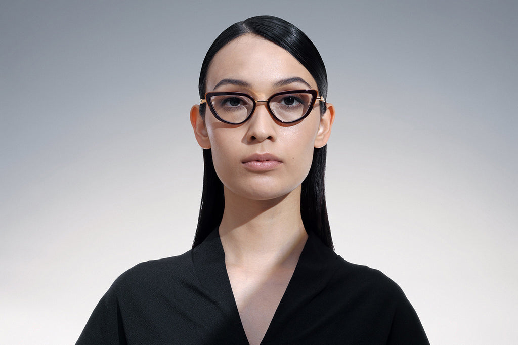 Akoni - Venus Eyeglasses Brown Crystal & Gold