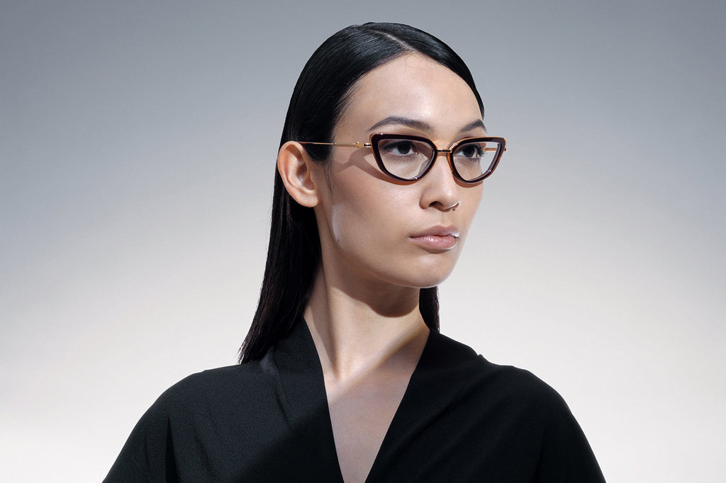 Akoni - Venus Eyeglasses Brown Crystal & Gold