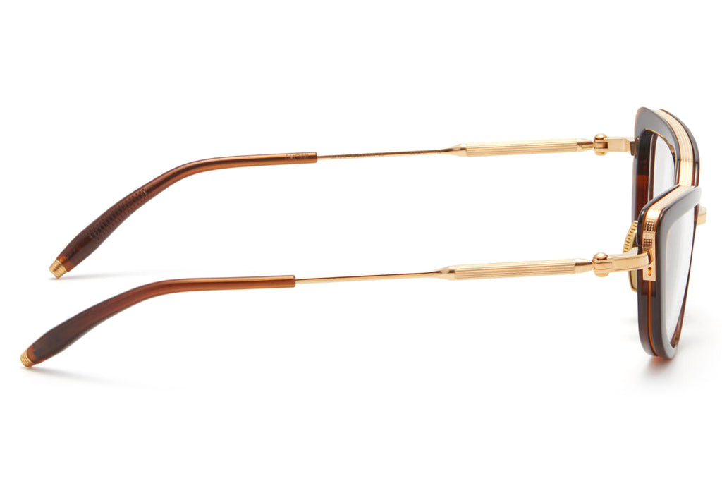 Akoni - Venus Eyeglasses Brown Crystal & Gold with Nose Pads