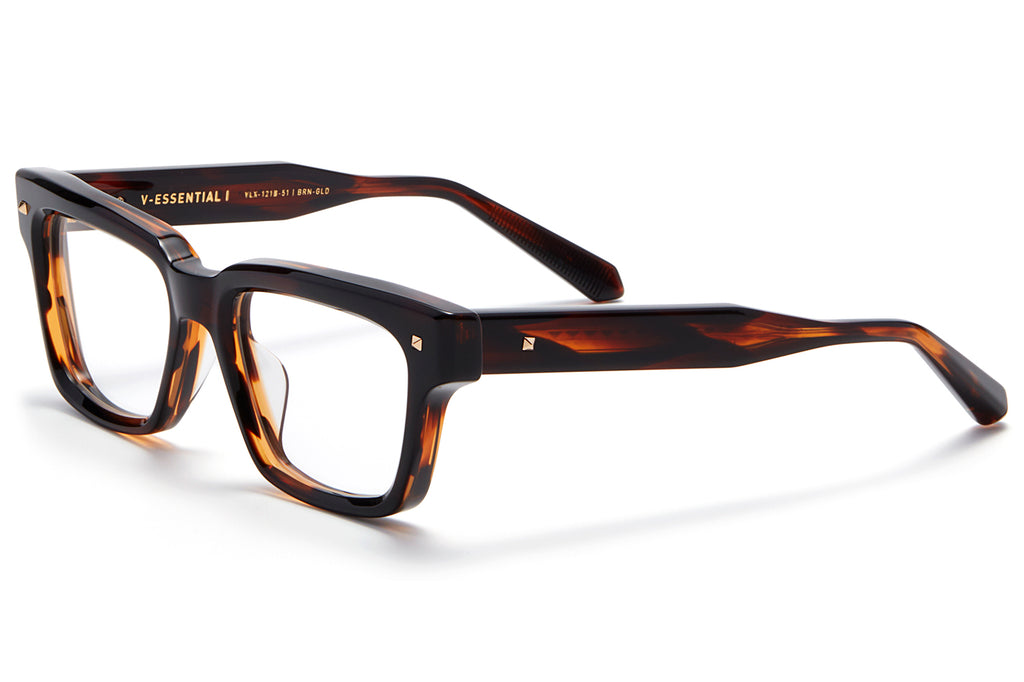 Valentino® Eyewear - V-Essential I Eyeglasses Crystal Brown Swirl & Yellow Gold