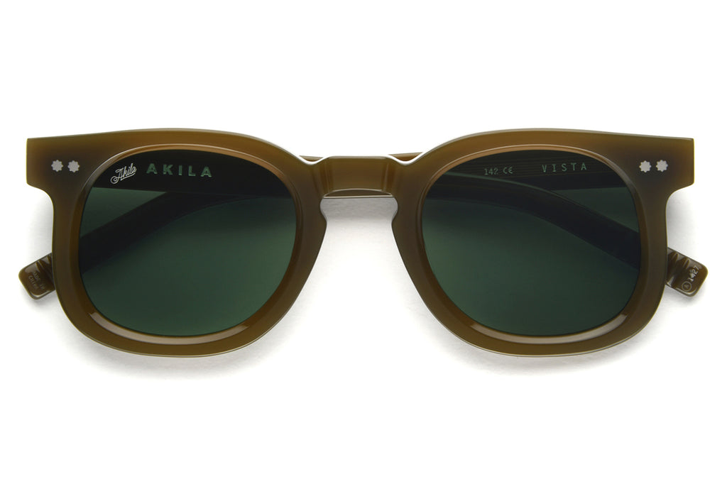 AKILA® Eyewear - Vista Sunglasses Olive w/ Green Lenses