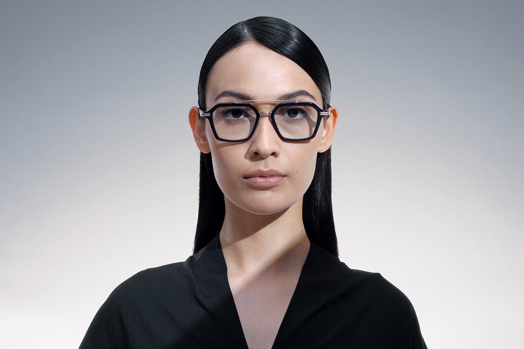 Akoni - Akari Eyeglasses Black & White Gold