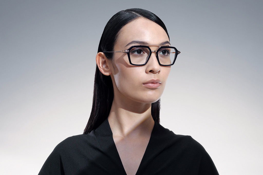 Akoni - Akari Eyeglasses Black & White Gold