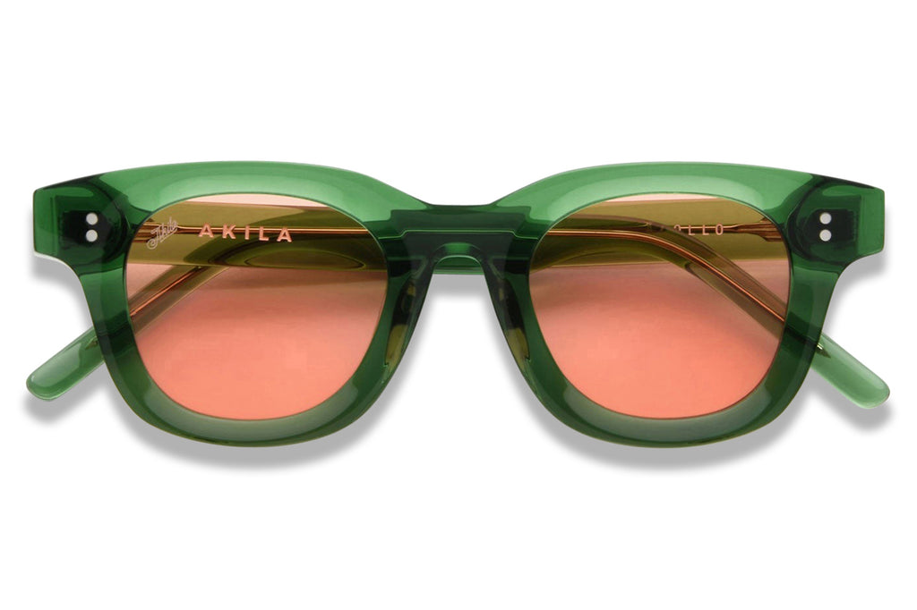 AKILA® Eyewear - Apollo Kids Sunglasses Green w/ Apricot Lenses