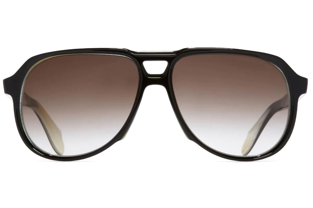 Cutler and Gross - 9782 Sunglasses Black on Horn