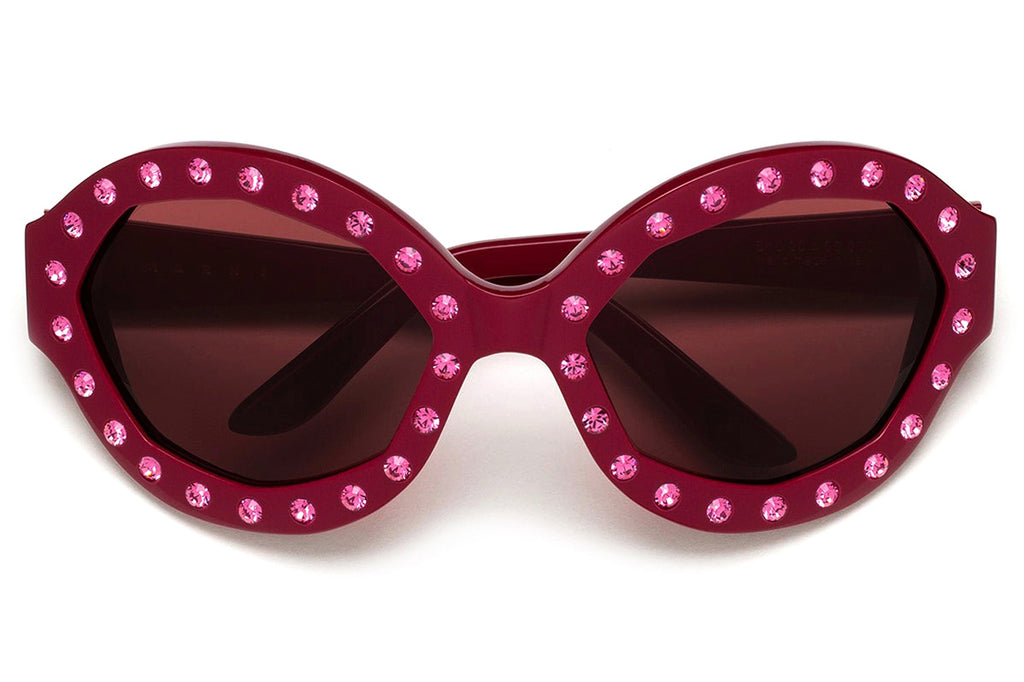 Marni® - Naica Mine Sunglasses Bordeaux/Pink Stones