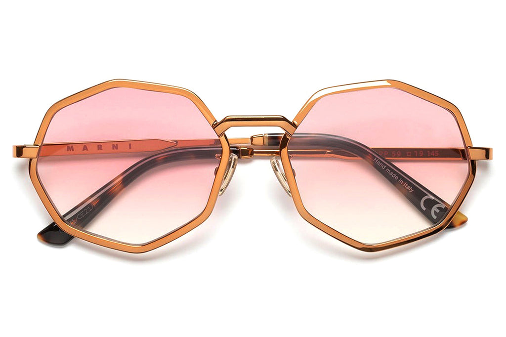Marni® - Pulpit Rock Sunglasses Gold with Pink Lenses