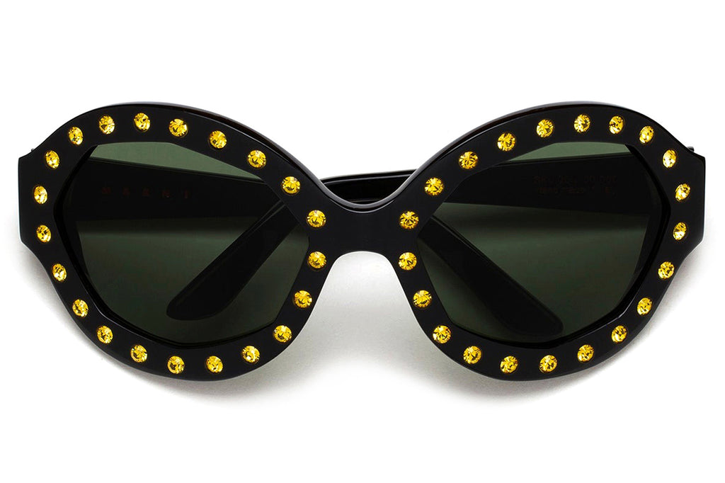 Marni® - Naica Mine Sunglasses Black/Gold Stones