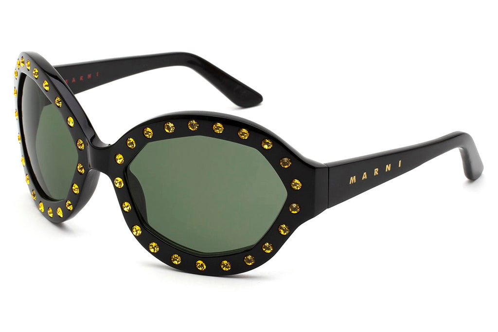 Marni® - Naica Mine Sunglasses Black/Gold Stones