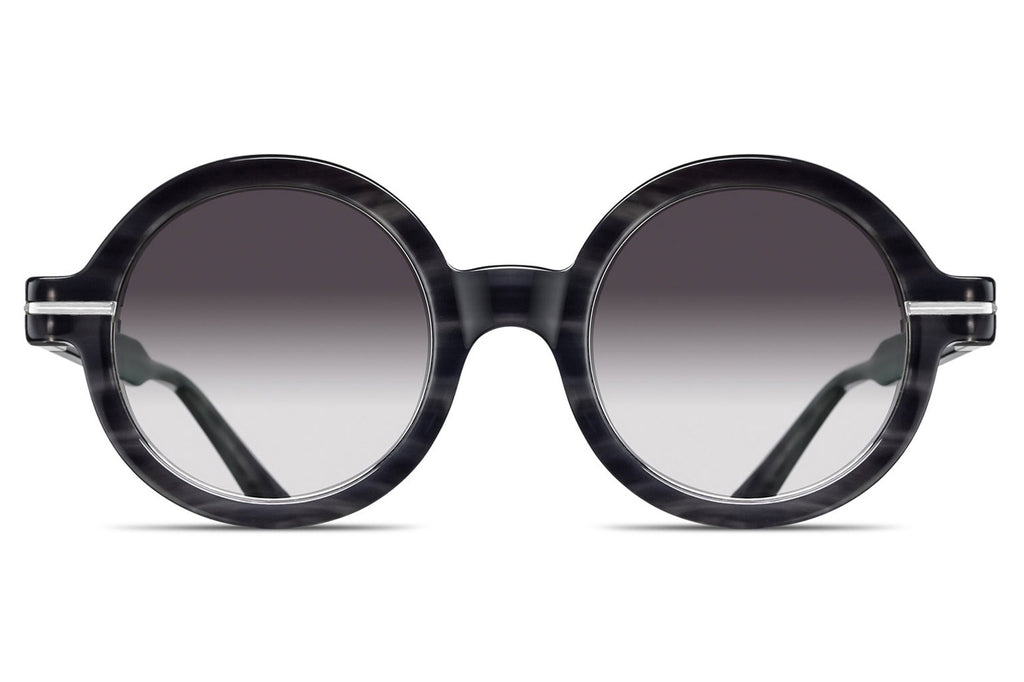 Matsuda - M2059 Sunglasses Black Stripe - Brushed Silver