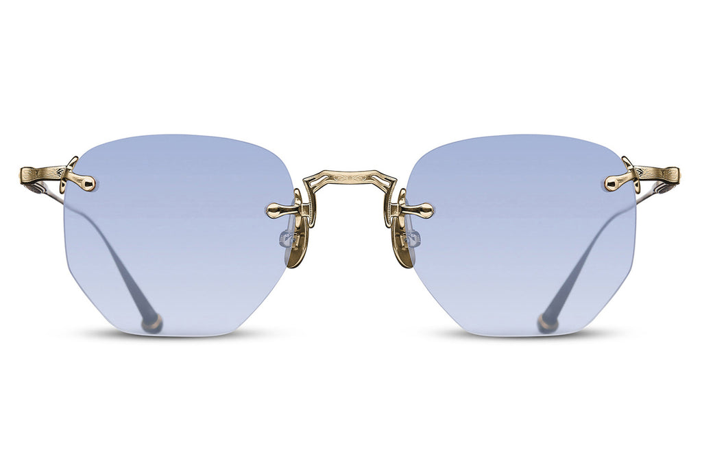 Matsuda - M3104-A Sunglasses Brushed Gold with Café Blue Gradient Lenses