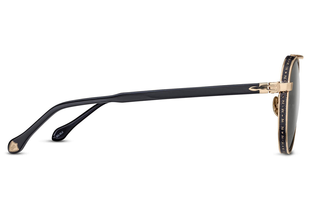 Matsuda - M3125 Sunglasses Brushed Gold - Black 