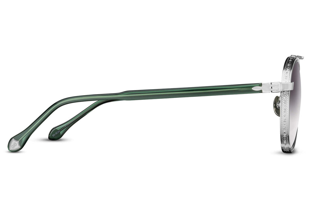 Matsuda - M3125 Sunglasses Brushed Silver - Bottle Green