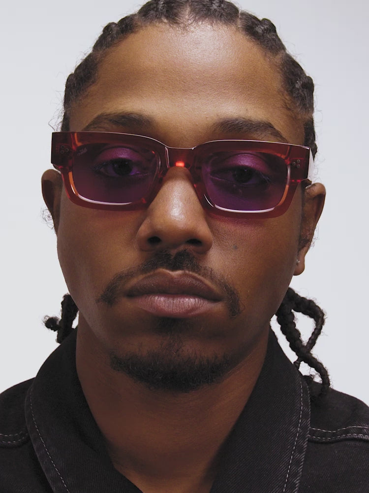 AKILA® Eyewear - Syndicate Sunglasses Red w/ Purple Lenses