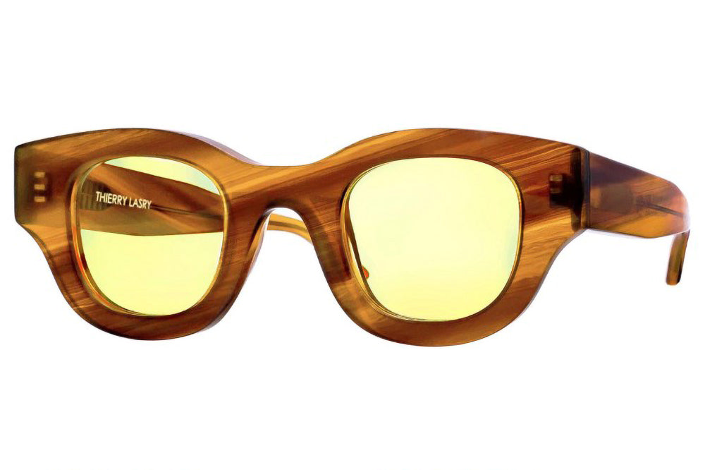 Thierry Lasry - Autocracy Sunglasses Brown Pattern w/ Yellow Lenses (821)
