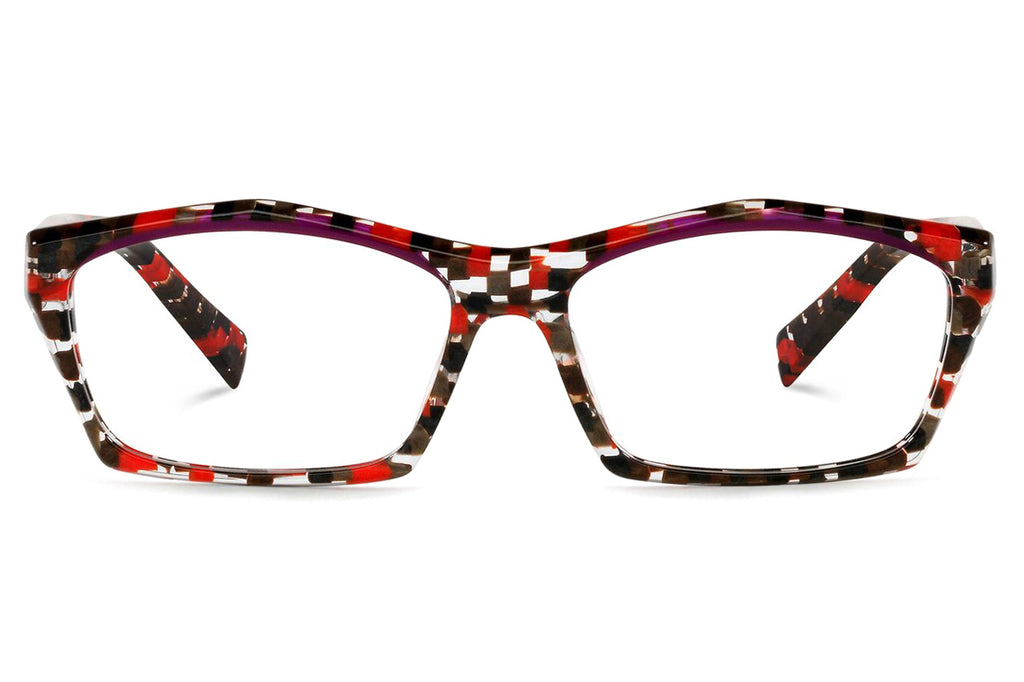 Alain Mikli - Erwan (A03127) Eyeglasses Damier Black Red/Fuxia