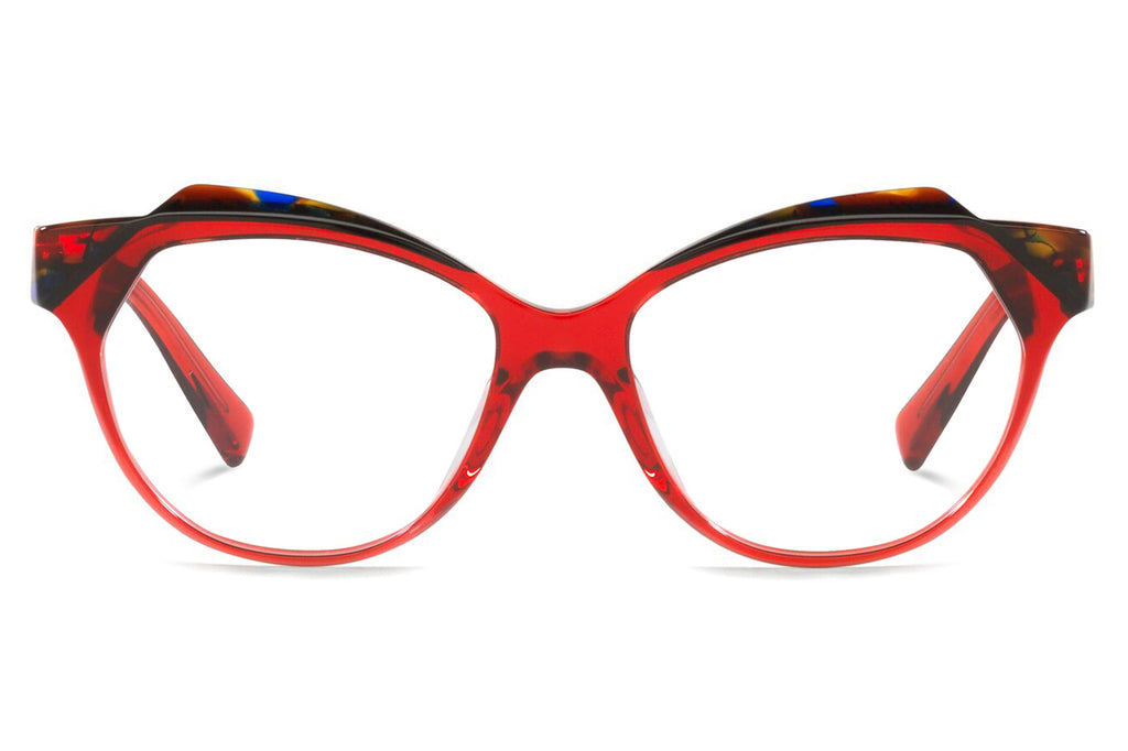 Alain Mikli - A03153 Eyeglasses Mosaic Red Blue Black/Transparent Red
