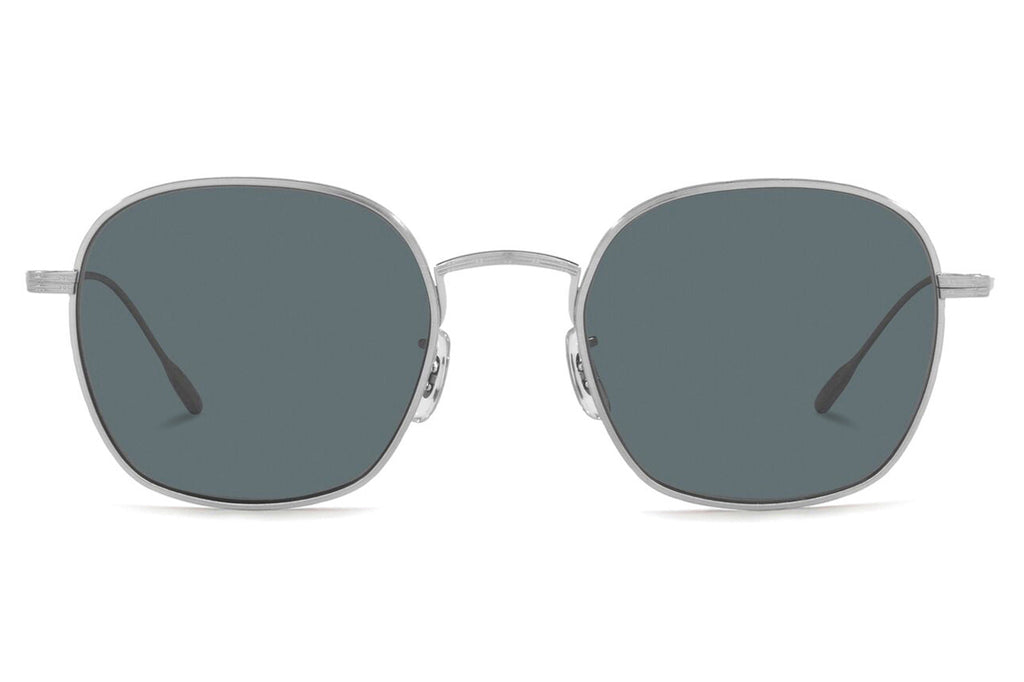 Oliver Peoples - Ades (OV1307ST) Sunglasses Brushed Silver with Blue Polar Lenses