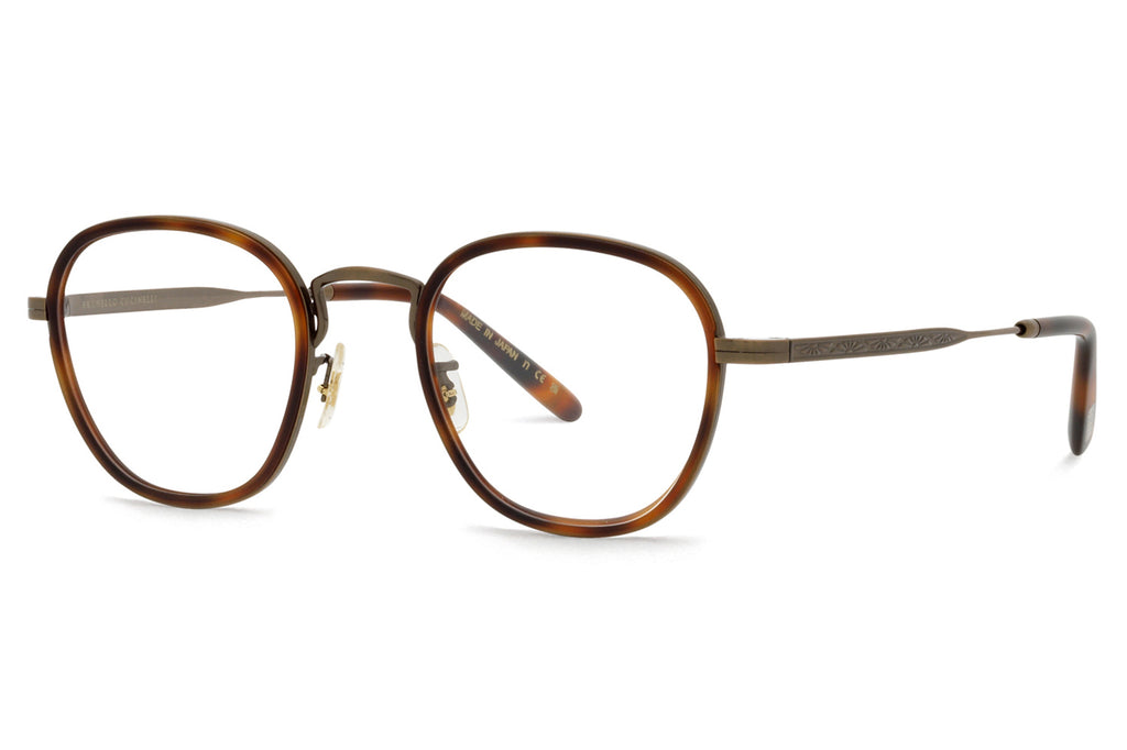 Oliver Peoples - Lilletto-R (OV1316T) Eyeglasses Antique Gold/Dark Mahogany