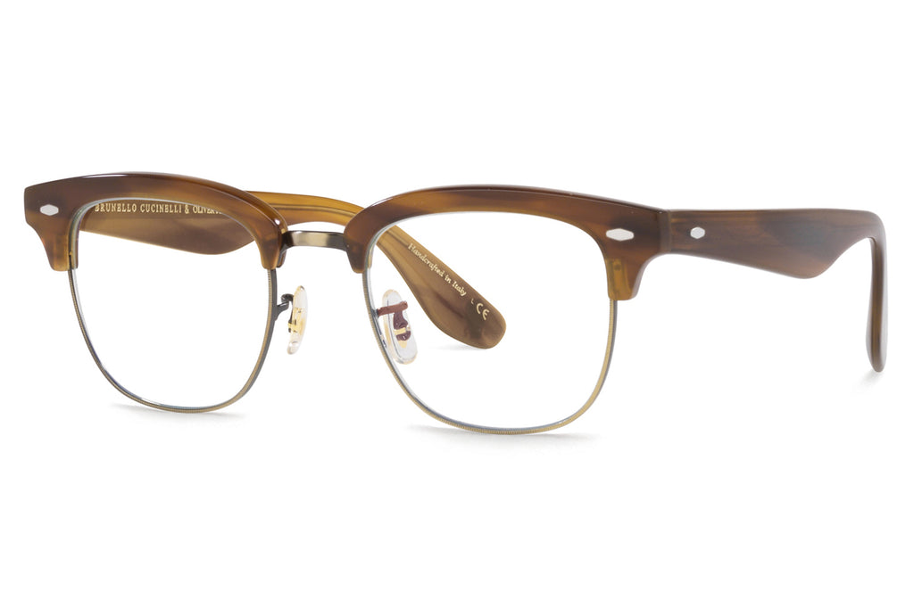 Oliver Peoples - Capannelle (OV5486S) Eyeglasses Raintree/Antique Gold with Blue Light Filter Lenses