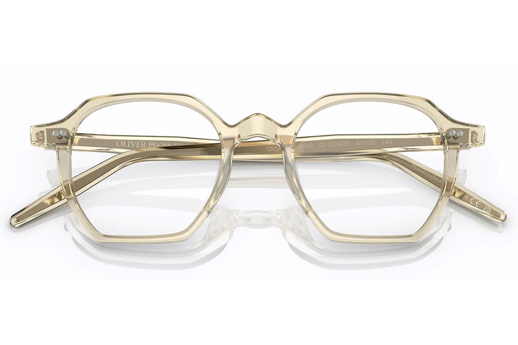 Oliver Peoples - G. Ponti-5 (OV5489U) Eyeglasses Pale Citrine with Soft Teal Gradient Mirror Lenses