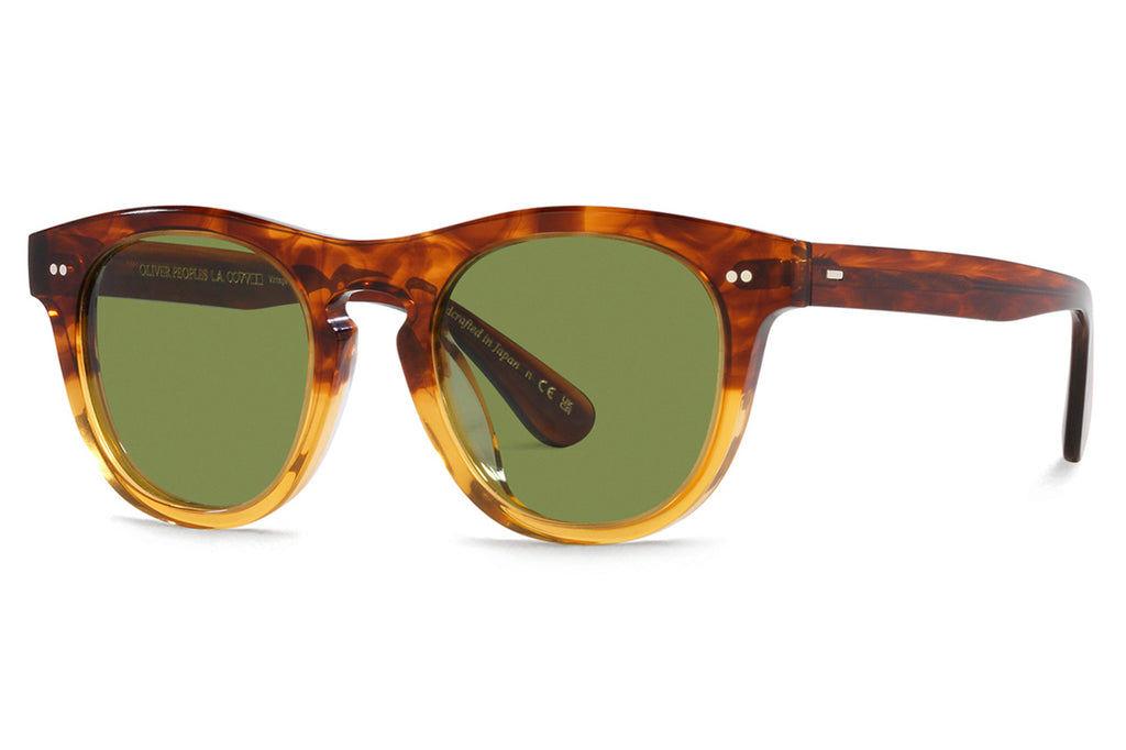 Oliver Peoples - Rorke (OV5509SU) Sunglasses Dark Amber Gradient with Green C Lenses