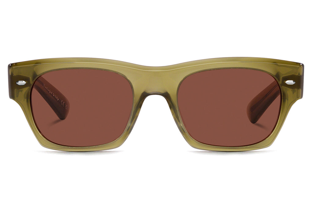 Oliver Peoples - Kasdan (OV5514SU) Sunglasses Dusty Olive with Burgundy Lenses