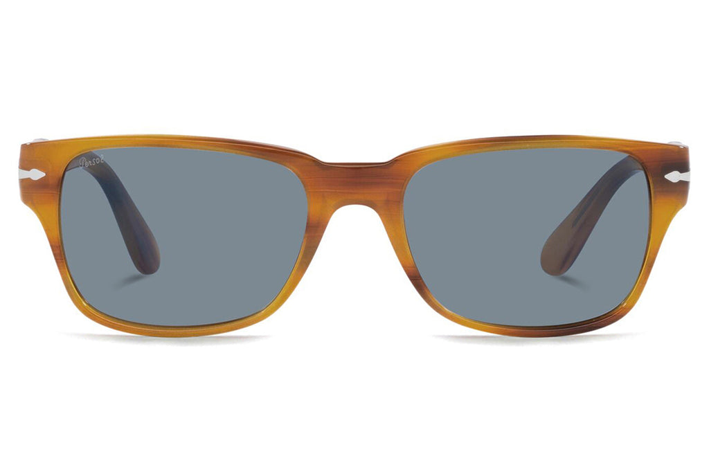 Persol - PO3288S Sunglasses Striped Brown with Light Blue Lenses (960/56)