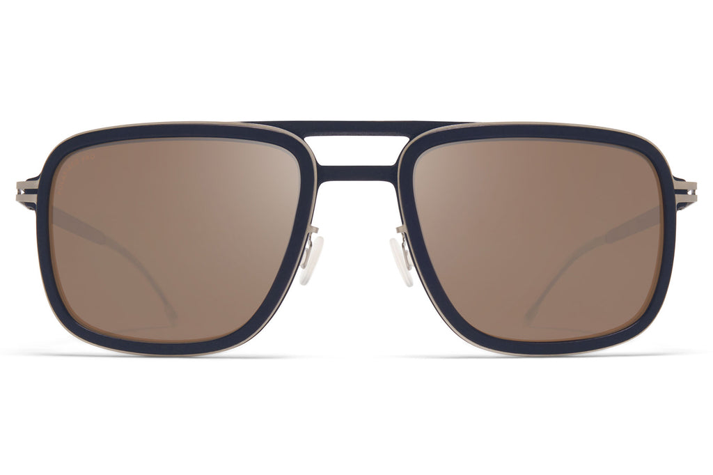 MYKITA MYLON - Spruce Sunglasses MH49 - Pitch Black/Matte Silver Polarized Pro Hi-Con Grey Lenses