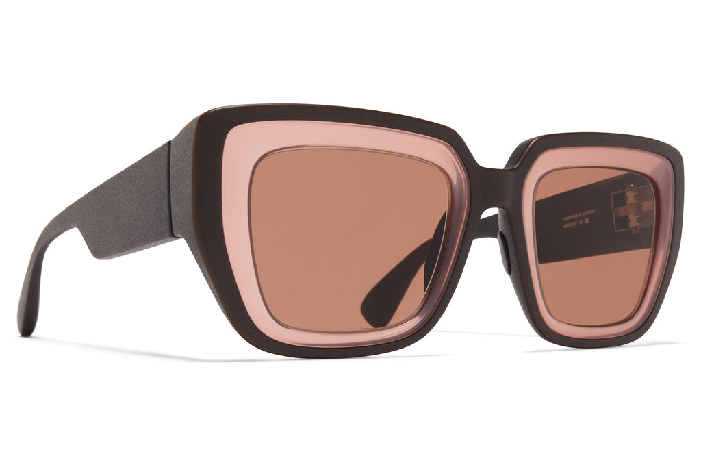 MYKITA - Studio 13.2 Sunglasses MA4 Ebony Brown/Pink Clay with Cruxite Brown Solid Lenses