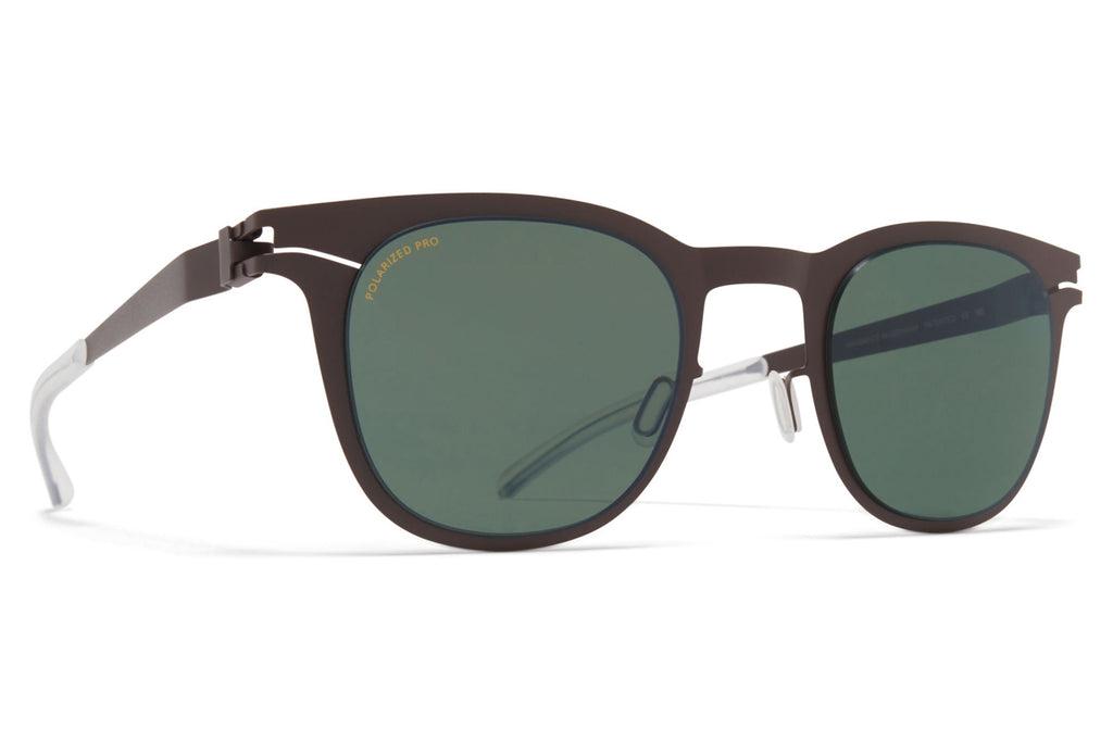 MYKITA - Callum Sunglasses Dark Brown with Polarized Pro Green 15 Lenses