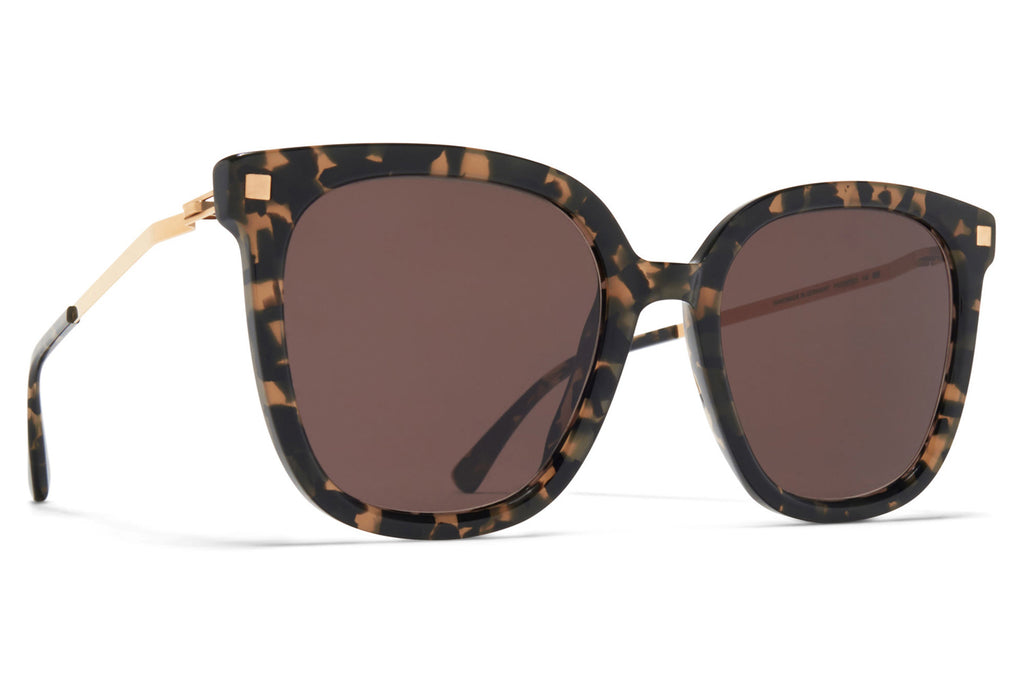 MYKITA - Viska Sunglasses Antigua/Champagne Gold with Brown Solid