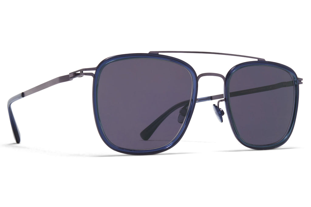 MYKITA - Jeppe Sunglasses Blackberry/Deep Ocean with Cool Grey Solid Lenses