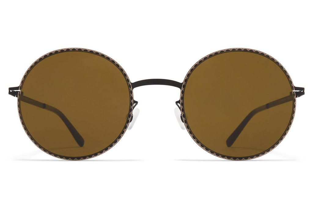 MYKITA - Lale Sunglasses Black/Sand with Raw Brown Solid Lenses