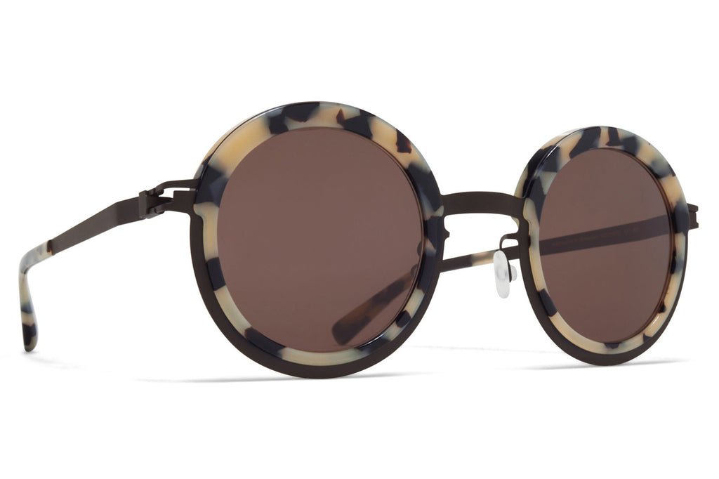 MYKITA® - Phillys Sunglasses Black/Cream Cook with Brown Solid Lenses