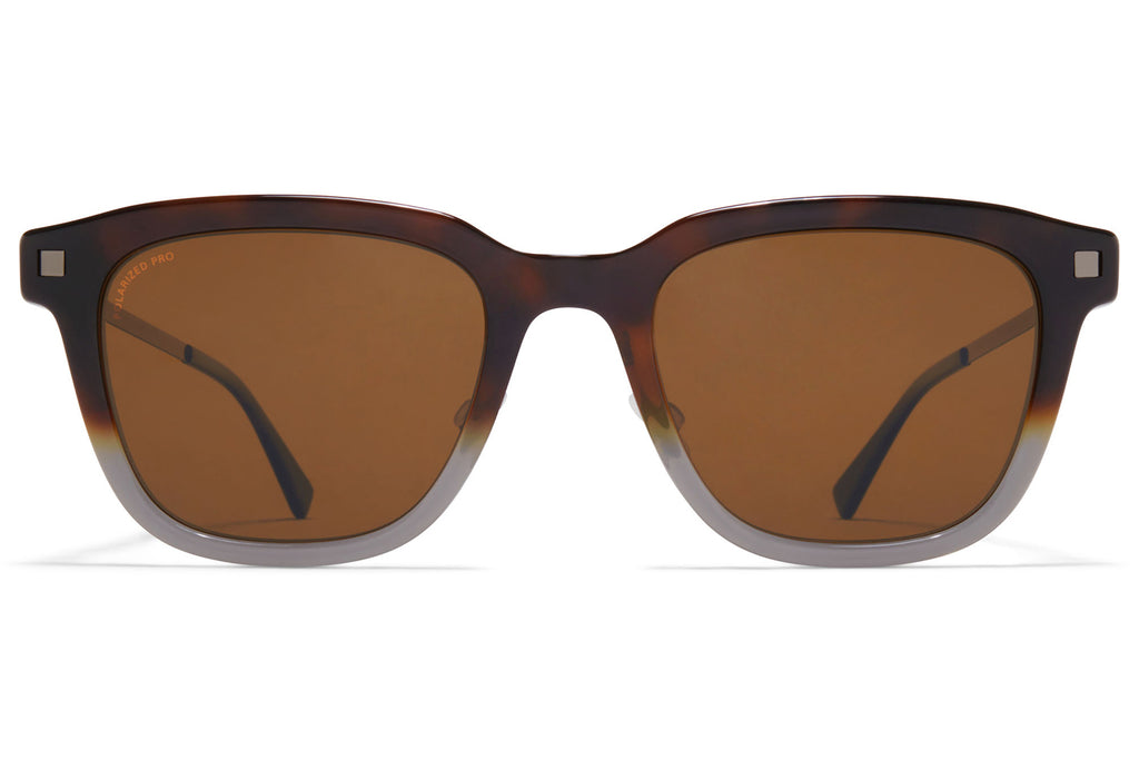 MYKITA® - Holm Sunglasses Santiago Gradient with Pol. Pro Amber Brown Lenses with Nose Pads