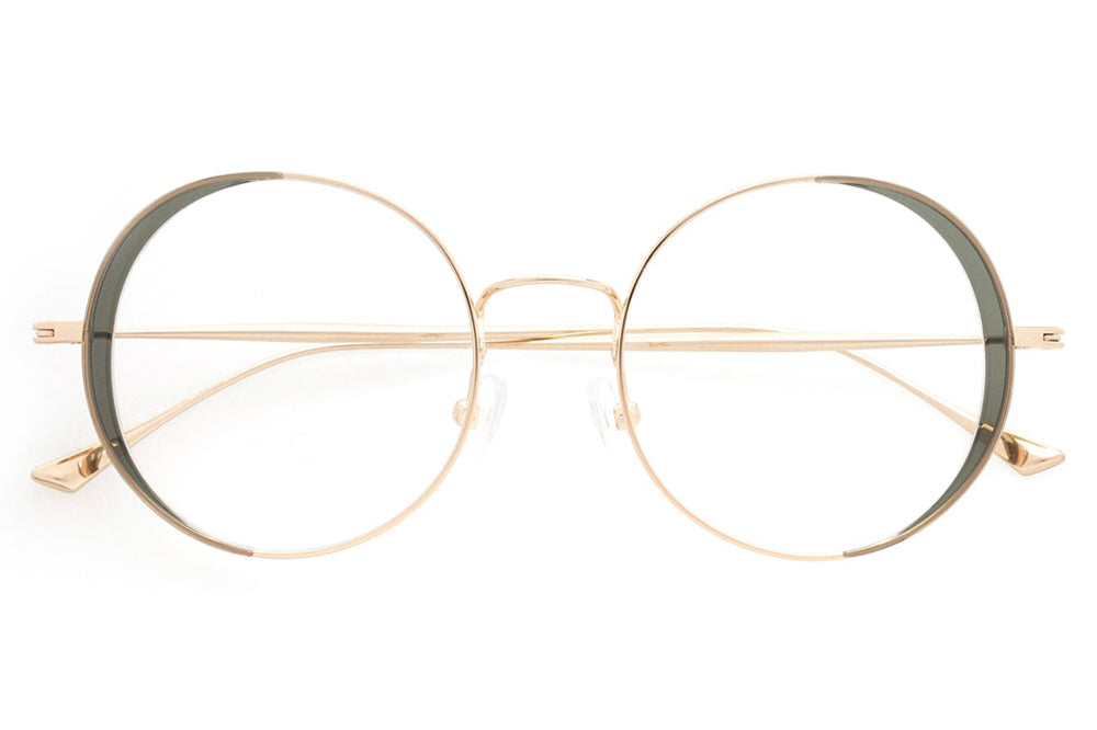 Kaleos Eyehunters - Tate Eyeglasses Gold/Grey-Green