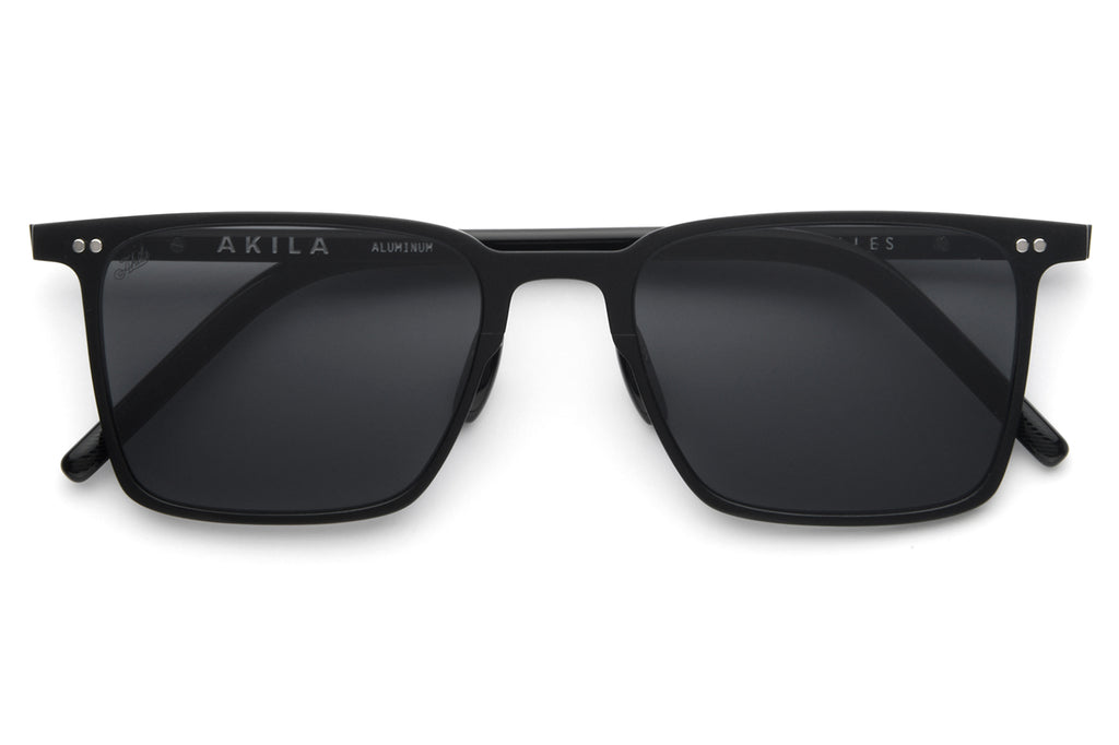AKILA® Eyewear - Achilles Sunglasses Matte Black Aluminum w/ Black Lenses