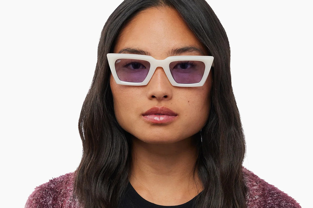 AKILA® Eyewear - Paradox Sunglasses Ivory w/ Violet Lenses