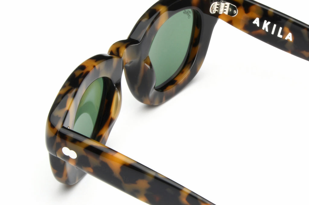 AKILA® Eyewear - Apollo_Inflated Sunglasses Havana w/ Green Lenses