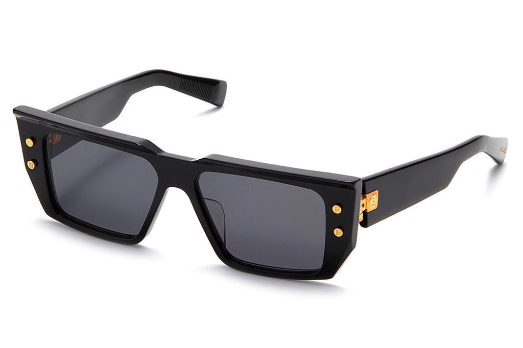Balmain® Eyewear - B-VI Sunglasses Black & Gold with Dark Grey & AR Lenses
