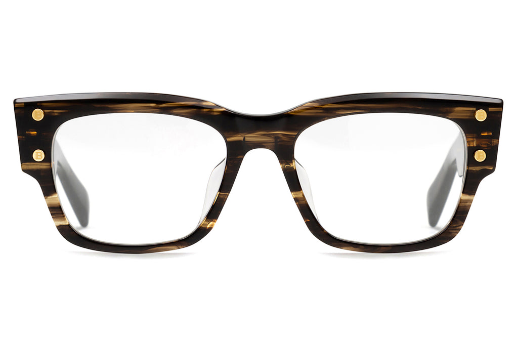 Balmain® Eyewear - B-IV Eyeglasses Dark Brown Swirl & White Gold