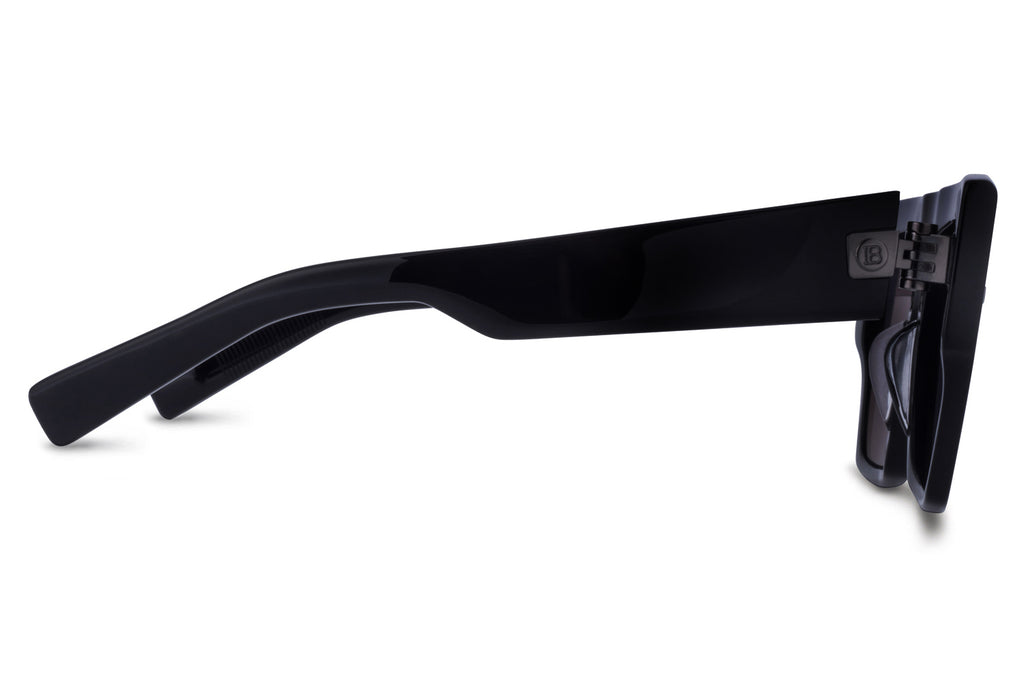 Balmain® Eyewear - B-I Sunglasses Black & Black Rhodium with Dark Grey AR Lenses
